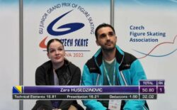 Reprezentativka BiH u umjetničkom klizanju Zara Husedžinović na juniorskom Grand Prixu u Češkoj