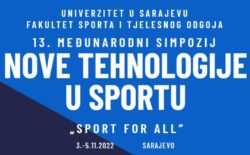 Simpozij Nove tehnologije u sportu od 3. do 5. novembra u Sarajevu